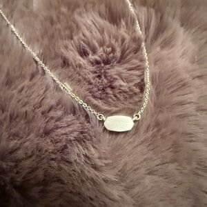 Elegant Kendra Scott Brushed Silver Necklace